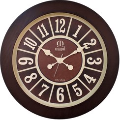 تصویر ساعت دیواری مارال کد P702 رنگ قهوه ای Maral Wall Clock P702 Brown