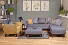 تصویر ست مبل راحتی نیلپر مدل ال بلرتو با اتومان Blerto Nilper sofa - L Blerto