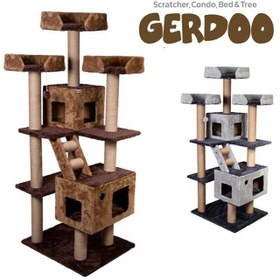 تصویر اسکرچر، لانه و درخت گربه مدل گردو برند کدیپک Kedipek Cat Scratcher Gerdoo Model