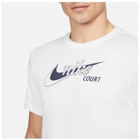 تصویر تیشرت ورزشی مردانه سفید برند nike GZG-DD8376-100 M Nkct Df Tee Swoosh Tennis