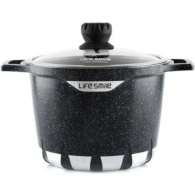 تصویر قابلمه گرانیتی لایف اسمایل مدل LifeSmile RDPP7 24F Granite Coating Pot