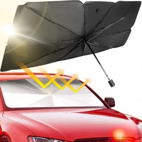 تصویر چتر سایه بان مخصوص خودرو ا Anti-Heat Anti-UV Umbrella 140cm Foldable Car Windshield Parasol Car Protection Anti-Heat Anti-UV Umbrella 140cm Foldable Car Windshield Parasol Car Protection