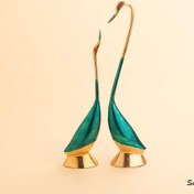 تصویر مجسمه برنجی قو بزرگ 