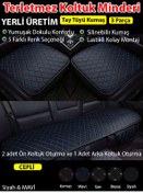 تصویر بالشتک صندلی خودرو HYUNDAI SANTAFE DM 2012 و بعد از آن سه گانه عقب پارچه ای مشکی آبی GD Life 