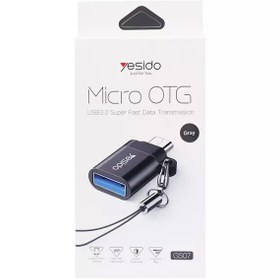 تصویر مبدل او تی جی یو اس بی به میکرو یو اس بی یسیدو Yesido GS07 USB to MicroUSB converter 