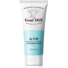 تصویر فوم شستشوی صورت مرطوب کننده شیر بز و نیکوتین آمید EXGYAN GOAT MILK NICOTINAMIDE CLEANSER EXGYAN