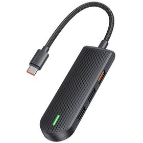 تصویر هاب 5 پورت USB-C مک دودو مدل HU-1430 مشکی هاب لپ تاپ مک دودو