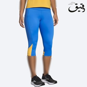 تصویر نیم لگ ورزشی بروکس زنانه Brooks Method ½ Crop Tight آبی BROOKS WOMEN METHOD 1/2 CROP TIGHT