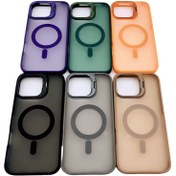 تصویر کاور مگ سیف اپل مناسب گوشی iphone 15 pro max طرح نیمه مات 