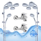 تصویر ست دوش حمام قهرمان مدل یونیورست هلی شاتی رنگ کروم 
