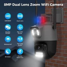 تصویر دوربین مداربسته تحت شبکه مدل AI Tracking Night Vision 8X Dual Lens 