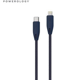 تصویر کابل شارژ تایپ سی به لایتنینگ 1.2 متر پاورولوژی مدل pcab001 Powerology pcab001 ا Powerology Type-C To Lightning 1.2 m