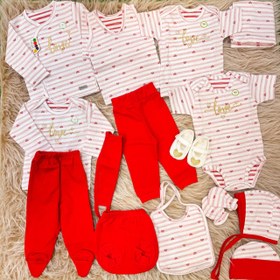 تصویر ۱۹ تکه بیمارستانی کوکالو طرح love قرمز 