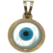 تصویر پلاک گردنبند طلا 18 عیار زنانه طرح چشم نظر مدل PSG30 