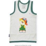 تصویر رکابی پنبه طرح خرس کلاه دار 