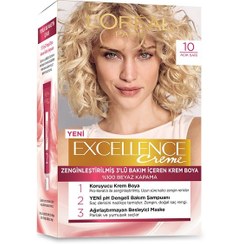 تصویر کیت رنگ مو اکسلنس لورال 10 اورجینال ا Excellence Hair color kit loreal Excellence Hair color kit loreal