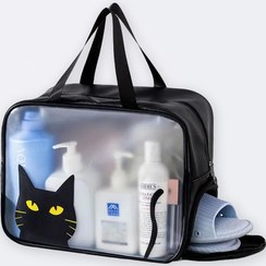 تصویر کیف استخر زنانه و دخترانه سایز بزرگ طرح گربه 