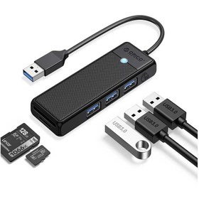 تصویر هاب USB 3.0 پنج پورت اوریکو مدل PAPW3AT-U3-015 ORICO PAPW3AT-U3-015 USB 3.0 5-in-1 Hub