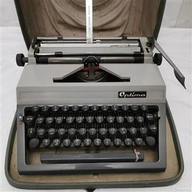 تصویر دستگاه تایپ اپتیما فارسی نویس سالم با کیف چرمی 