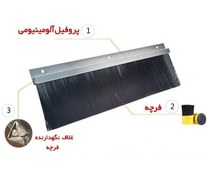 تصویر پروفیل آلومینیومی فرچه بطول (فرچه هوابندی ) دورمت doormat کد A29 