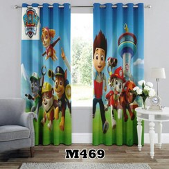 تصویر پرده اتاق کودک طرح سگهای نگهبان 