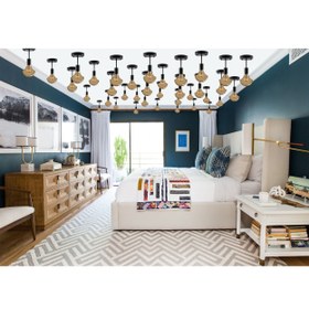 تصویر چراغ سقفی تک شعله مینیمال فلزی 