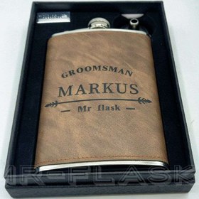 تصویر هیپ فلاسک چرم 