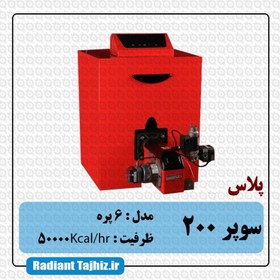 تصویر دیگ (بویلر) سوپر 6-200 پره پلاس شوفاژکار +S200-6