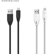 تصویر کابل تبدیل USB-A به Lightning پاورولوجی مدل Braided طول 1.2 متر Powerology Braided USB-A To Lightning Cable PCAB003-BK 1.2m