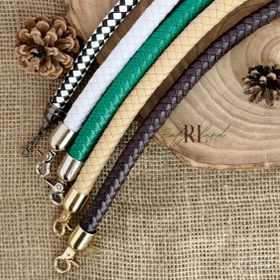 تصویر بند چرم ۷۰ سانت گیس بافت لوله ای 