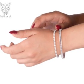 تصویر دستبند تنیسی رادیوم سیلور circle tennis bracelet silver