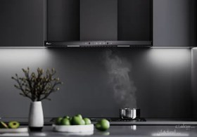 تصویر هود شومینه‌ای بیمکث مدل 1301 سایز ۹۰ سانتی‌متر 