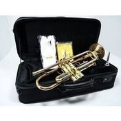 تصویر ترومپت کورنت و فلوگل هورن مردانه زنانه DTR 00 SI BEMOL TROMPET SET MODEL GOLD BANAS WISEMANN 