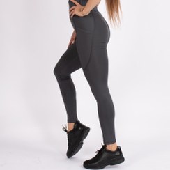 تصویر لگ اسلیم افکت جیبدار دودی قد 100 – Agi Slim Effect Leggings Fume 