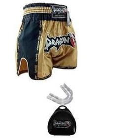 تصویر تجهیزات بوکس طلایی ورزش های ورزشی و یکپارچهسازی با سیستمعامل Muay Thai Shorts MT3075 Dragondo 