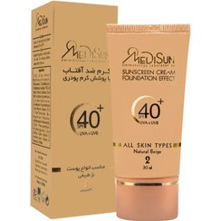 تصویر ضد آفتاب رنگی مدیسان مناسب انواع پوست بژ طبیعی Madisan colored sunscreen suitable for natural beige skin types