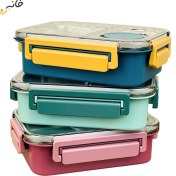 تصویر لانچ باکس استیل دو قسمته واشردار ۷۵۰ میل 