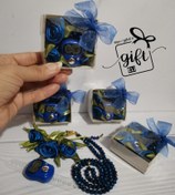 تصویر صلوات شمار و تسبیح ۱۰۰ دانه کریستالی گلدار 