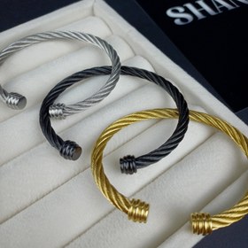 تصویر دستبند بنگل طنابی مارپیچ 