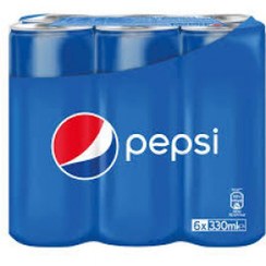 تصویر نوشابه پپسی بسته۶تایی pepsi 330میل 