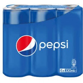 تصویر نوشابه پپسی بسته۶تایی pepsi 330میل 