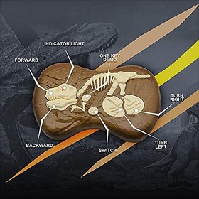 تصویر اسباب بازی دایناسور با کنترل از راه دور Beauenty، ربات پیاده روی دایناسور اسباب بازی با نور و دود، اسباب بازی دایناسور دنیای ژوراسیک Tyrannosaurus Rex برای پسران دختر 4-12 ساله (Tyrannosaurus rex) - ارسال 30 روز کاری 