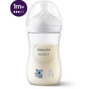 تصویر شیشه شیر طلقی 1+ ماه نچرال فیلیپس اونت PHILIPS AVENT ظرفیت 260 میلی لیتر طرحدار 