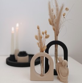 تصویر ست تزئینی و دکوری منزل - مشکی کرم 