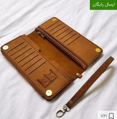 تصویر کیف چرم کاملا طبیعی دست دوز ابر وباد هورس عسلی روشن درجه یک و عالی ارسال رایگان 