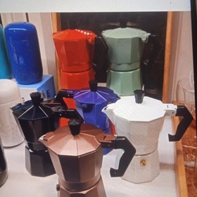 تصویر قهوه جوش سه کاپ یونیک لایف رنگی 