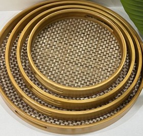 تصویر سینی گرد بامبو‌ - سایز 