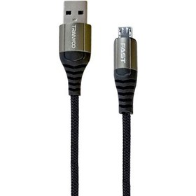 تصویر کابل تبدیل USB به microUSB ترانیو مدل T-S16V طول 2 متر ا Cable for converting USB to microUSB TRANYOO model T-S16V length 2 meters Cable for converting USB to microUSB TRANYOO model T-S16V length 2 meters