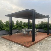 تصویر پرگولا چوب پلاست مدل U (ابعاد3*3) 