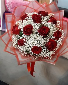 تصویر دسته گل رز هلندی و عروس 